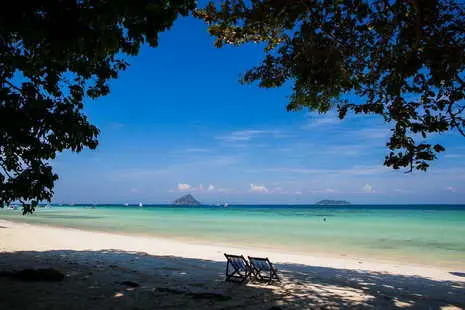 beautiful Leam Tong beach koh Phi Phi in sunny day